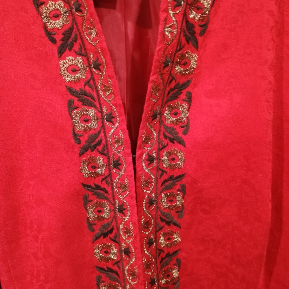 Coldwater Creek Red Holiday Christmas Jacket Cardigan Size 1X